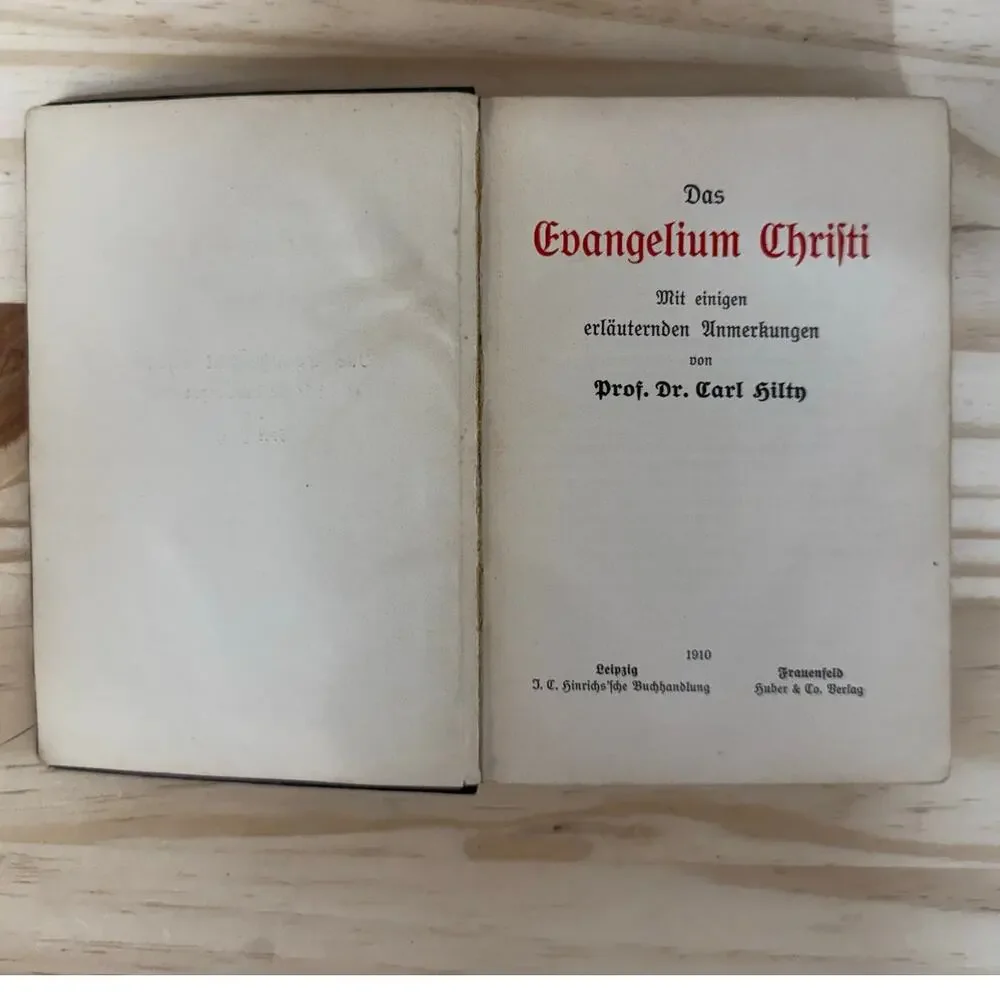 Das Evangelium Christi by Dr Carl Hilty 1910 The Gospel of Christ German Antique